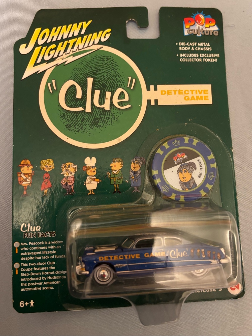Johnny Lightning Clue Detective Game Die-Cast Car - Blue